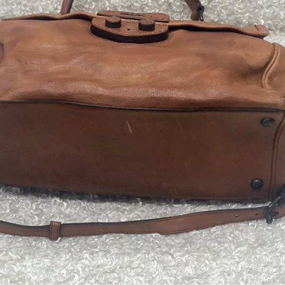 Prada Bag Holdall Brown Taupe Leather Top Handle Shoulder Large Handbag PRADA - Picture 5 of 16